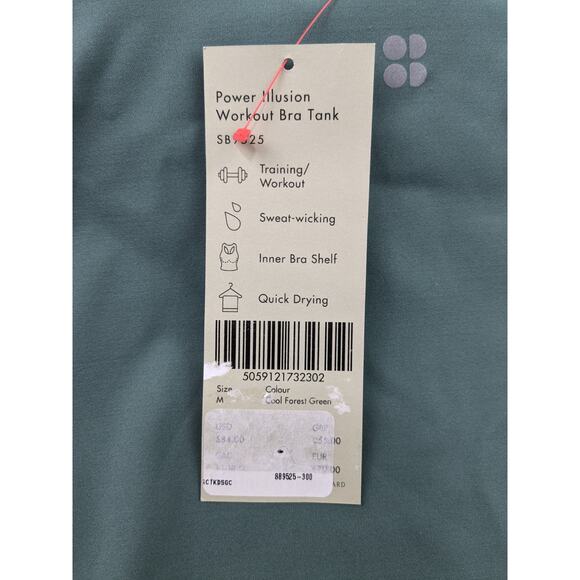 Sweaty Betty Power Illusion  Workout Bra Tank - Sage - Picture 3 of 6